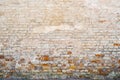 Abandoned grunge cracked brick stucco wall background Royalty Free Stock Photo