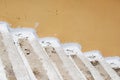 Abandoned grunge stucco wall and stairs