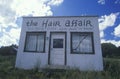 An abandoned hair salon