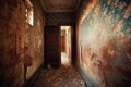 Abandoned hallway. Generate Ai Royalty Free Stock Photo