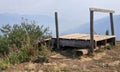 Abandoned hand gliding platform at Buchanan Lookout Hiking Trail