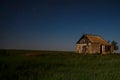 Night landscape with abandoned spooky house Royalty Free Stock Photo