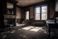 Abandoned haunted old house. Generate Ai Royalty Free Stock Photo