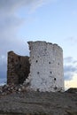 The abandoned historical windmills that are synonymous with the famous holiday resort of Bodrum. Royalty Free Stock Photo