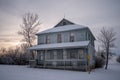 Abandoned home in the ghost town of Rowley