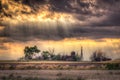 Abandoned Homestead at Sunset Royalty Free Stock Photo