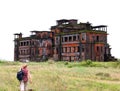 Abandoned hotel. Bokor Hill. Kampot. Cambodia. Royalty Free Stock Photo