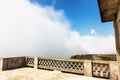 Abandoned hotel Bokor Palace in Ghost town Hill station near Kampot. Cambodia Royalty Free Stock Photo