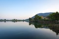 Abandoned hotel at Kaiafas lake, western peloponnese - Greece.