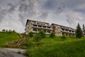 Abandoned hotel in the mountains Royalty Free Stock Photo