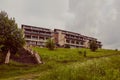 Abandoned hotel in the mountains Royalty Free Stock Photo