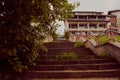 Abandoned hotel in the mountains Royalty Free Stock Photo