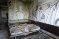 an abandoned hotel room after a raid by vandals Royalty Free Stock Photo
