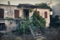 Abandoned house in Afytos Royalty Free Stock Photo