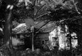 Abandoned House in Black and White Royalty Free Stock Photo