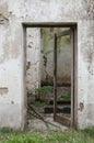 Abandoned house door frame