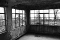 Abandoned House in the Forest with Broken Windows