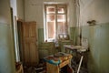Abandoned house getting ready for demolition Royalty Free Stock Photo