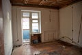 Abandoned house getting ready for demolition Royalty Free Stock Photo