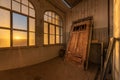 An abandoned house in the ghost town of Kolmanskop Royalty Free Stock Photo