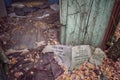 Abandoned house interior in the Chernobyl exclusion zone Royalty Free Stock Photo