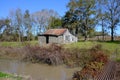 Abandoned house at Lake Martin in Breaux Bridge Louisiana Royalty Free Stock Photo