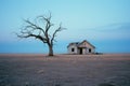 an abandoned house in the middle of nowhere Royalty Free Stock Photo