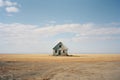 an abandoned house in the middle of nowhere Royalty Free Stock Photo