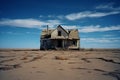 an abandoned house in the middle of nowhere Royalty Free Stock Photo