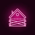 abandoned house neon icon. Elements of Banking set. Simple icon for websites, web design, mobile app, info graphics