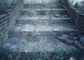 Abandoned house staircase