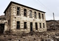 Abandoned house with stucco architraves Royalty Free Stock Photo