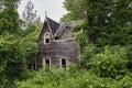 Abandoned house surrounded by trees Royalty Free Stock Photo