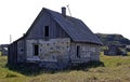 The abandoned house in village of Teriberka Royalty Free Stock Photo