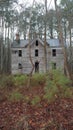 Abandoned house in the woods Royalty Free Stock Photo