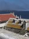 Abandoned houses on the Alcatraz Island, San Francisco, California, USA Royalty Free Stock Photo