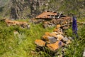 Abandoned houses in Caucasus Royalty Free Stock Photo