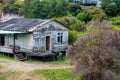 Abandoned houses in Maori village Whakarewarewa, New Zealand Royalty Free Stock Photo