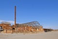 Abandoned Humberstone and Santa Laura saltpeter works factory, near Iquique, northern Chile, South America Royalty Free Stock Photo