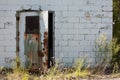 Abandoned Industrial Building with Door Open Royalty Free Stock Photo