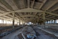 Abandoned industrial building interior Royalty Free Stock Photo