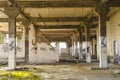 Abandoned industrial building interior