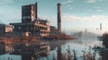 An abandoned industrial building sits decrepit a stark reminder of the environmental harm caused by unchecked carbon