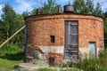 Abandoned industrial buildings in the Leningrad region. Royalty Free Stock Photo