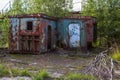 Abandoned industrial buildings in the Leningrad region. Royalty Free Stock Photo