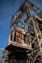 Abandoned industrial dilapidated buildings. Old mine Royalty Free Stock Photo