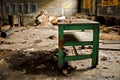 Abandoned Industrial Factory Warehouse Table