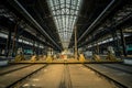 Abandoned industrial interior with bright light Royalty Free Stock Photo