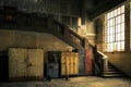 Abandoned industrial interior Royalty Free Stock Photo