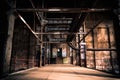 Abandoned industrial interior Royalty Free Stock Photo